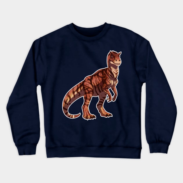 Tiger Allosaurus Crewneck Sweatshirt by SakuraDragon